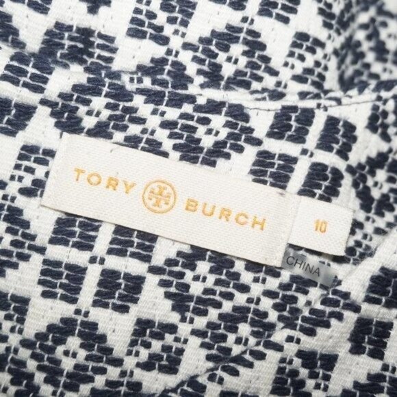 Tory Burch Flared Sleeveless Jacquard Dress 10 - Picture 6 of 9